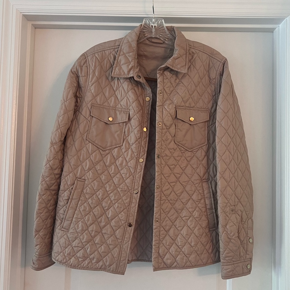 Massimo Dutti lightweight collared jacket in tan, size XL